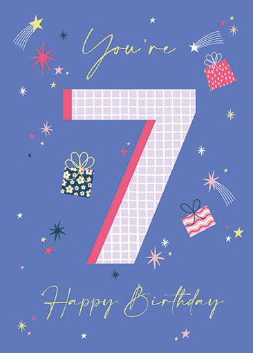 Picture of YOURE 7 HAPPY BIRTHDAY CARD